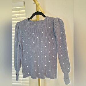 Entro Women's‎ Blue Polka Dot Sweater
